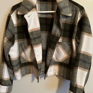 For The Republic Plaid Utility Jacket - Multicolor.